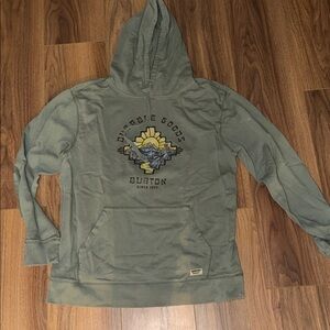 Burton Olive Green Graphic womens sweatshirt